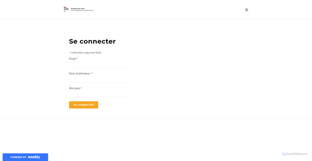 Security scan screenshot of https://ac-corsse.weebly.com/