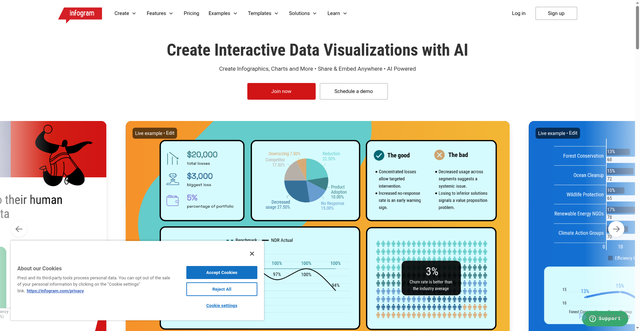 Security scan screenshot of https://e.infogram.com/
