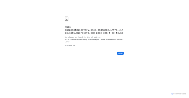 Security scan screenshot of https://endpointdiscovery.prod.cmdagent.infra.windows365.microsoft.com