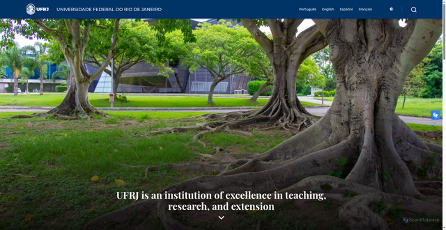 Security scan screenshot of https://www.ufrj.br