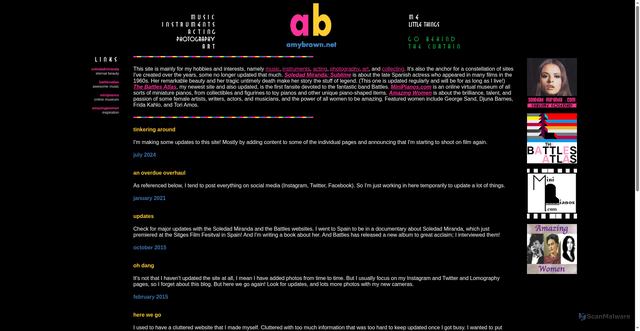 Security scan screenshot of https://www.amybrown.net/