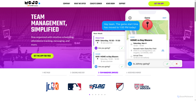 Security scan screenshot of https://mojo.sport