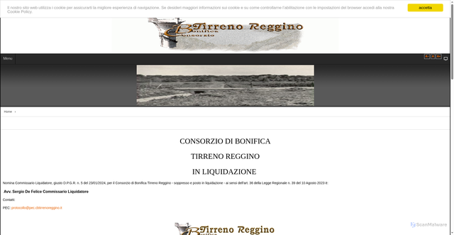 Security scan screenshot of https://www.cbtirrenoreggino.it/