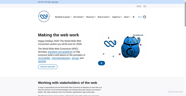 Security scan screenshot of https://www.w3.org