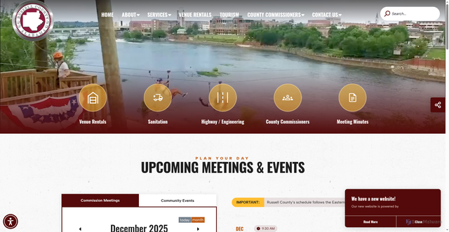 Security scan screenshot of https://russellcountyal.gov/