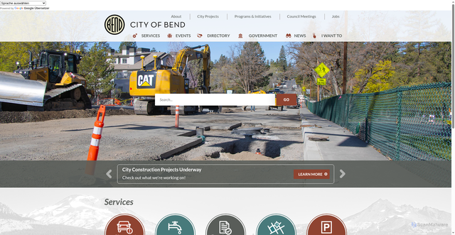 Security scan screenshot of https://www.bendoregon.gov/