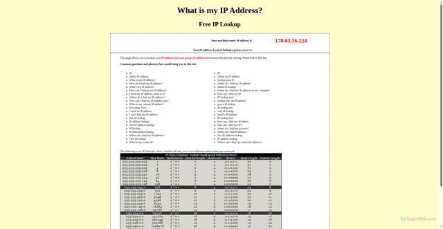 Security scan screenshot of https://theiplookup.org