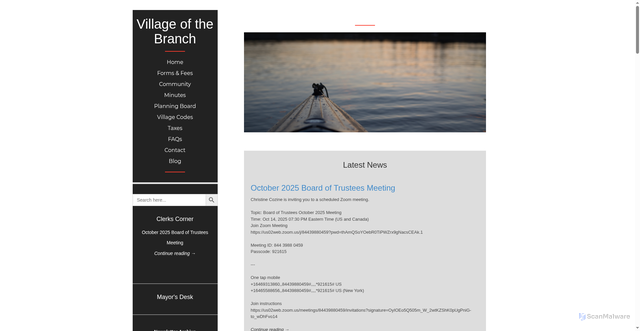 Security scan screenshot of https://villageofthebranchny.gov/