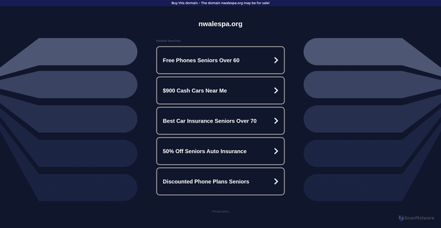 Security scan screenshot of http://ww16.nwalespa.org/?sub1=20260131-1629-3255-a3ee-2d9914241eb9