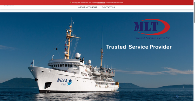 Security scan screenshot of https://mltmarine.com
