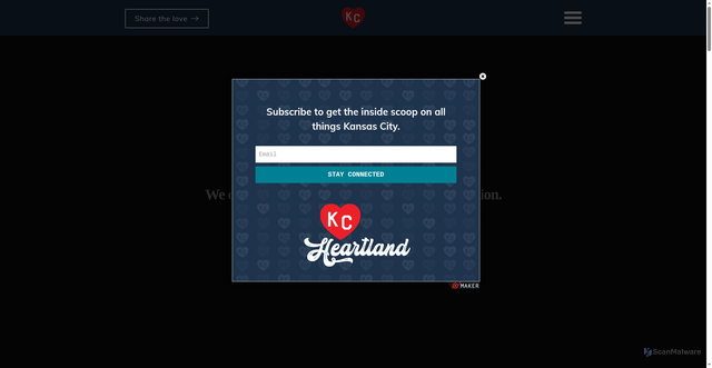 Security scan screenshot of https://kc.org/home