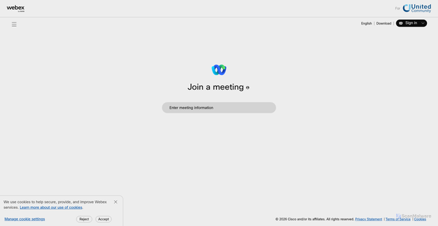 Security scan screenshot of https://ucbi.webex.com