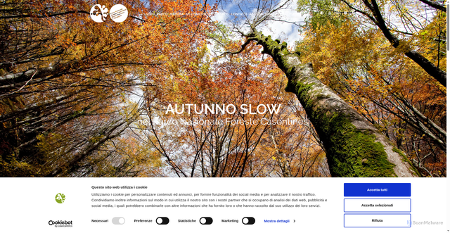 Security scan screenshot of https://www.parcoforestecasentinesi.it/