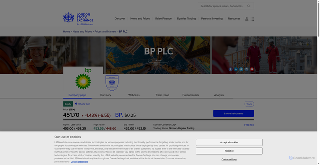 Security scan screenshot of https://www.londonstockexchange.com/stock/BP./bp-plc/company-page