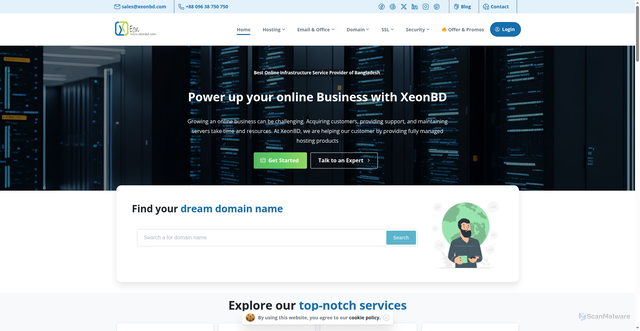 Security scan screenshot of https://xeonbd.com