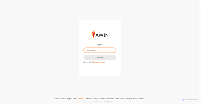 Security scan screenshot of https://ui.awin.com/