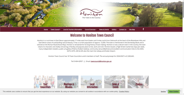 Security scan screenshot of http://www.honiton.gov.uk