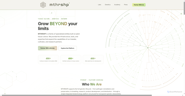 Security scan screenshot of https://mthrshp-testsite.pages.dev/mothership-labs-homepage.html