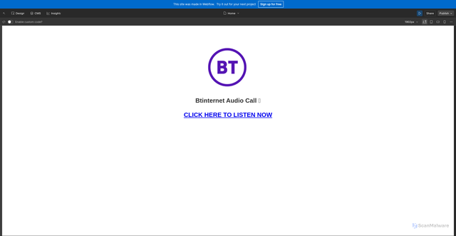 Security scan screenshot of https://preview.webflow.com/preview/btinternet-service-7c7b00?utm_medium=preview_link&utm_source=designer&utm_content=btinternet-service-7c7b00&preview=1fd835a4bbba915583f6fd8961b6a771&workflow=preview