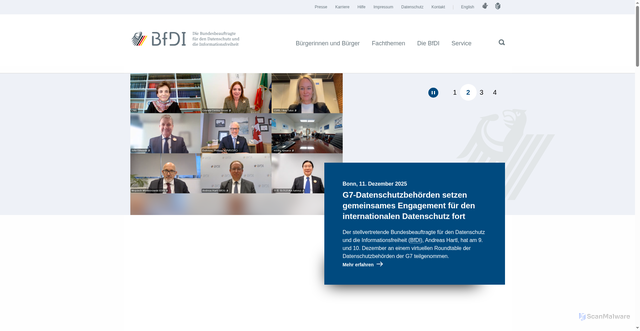 Security scan screenshot of https://www.bfdi.bund.de/DE/Home/home_node.html