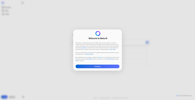Security scan screenshot of https://meta.ai