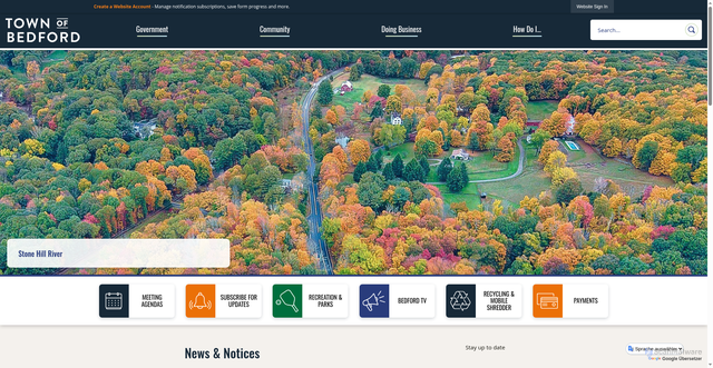 Security scan screenshot of https://bedfordny.gov/