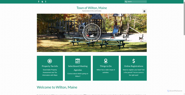 Security scan screenshot of https://www.wiltonmaine.gov/