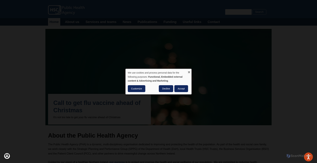 Security scan screenshot of https://www.publichealth.hscni.net/