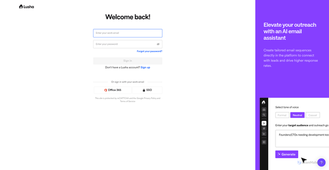 Security scan screenshot of https://dashboard.lusha.com
