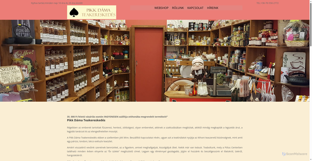Security scan screenshot of https://pikkdamatea.hu
