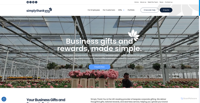 Security scan screenshot of https://simplythankyou.co.uk