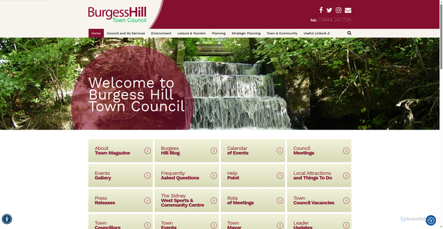 Security scan screenshot of https://www.burgesshill.gov.uk/