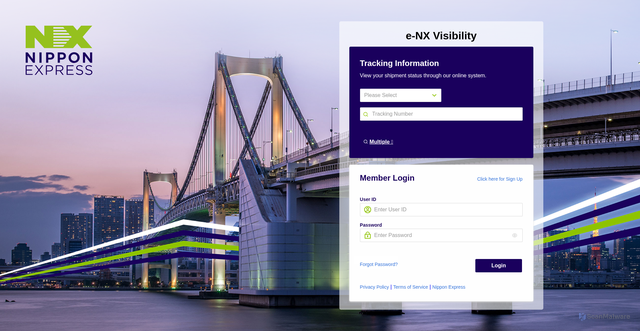 Security scan screenshot of https://e-nx.nipponexpress.com