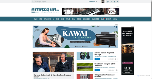 Security scan screenshot of https://www.amazona.de