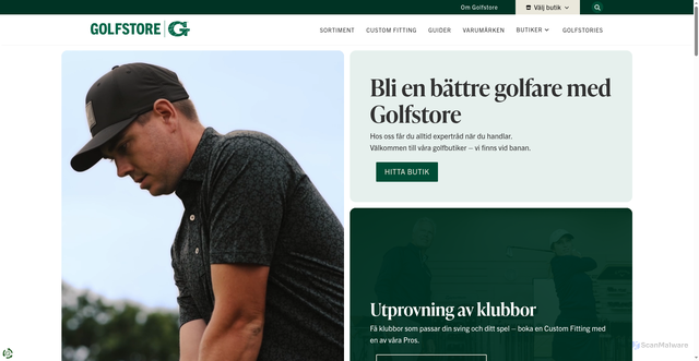 Security scan screenshot of https://golfstore.se