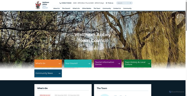 Security scan screenshot of https://www.walthamabbey-tc.gov.uk/