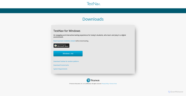 Security scan screenshot of https://download.testnav.com