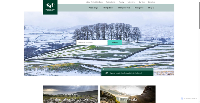 Security scan screenshot of https://www.yorkshiredales.org.uk/