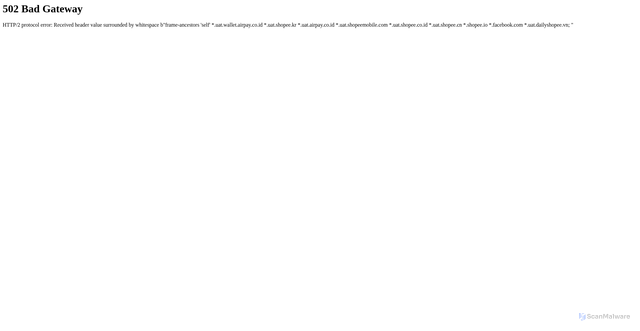 Security scan screenshot of https://uat.shopee.co.id