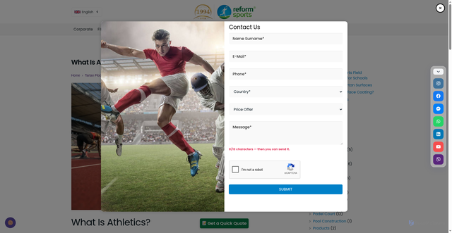 Security scan screenshot of https://en.reformsports.com/what-is-athletics/