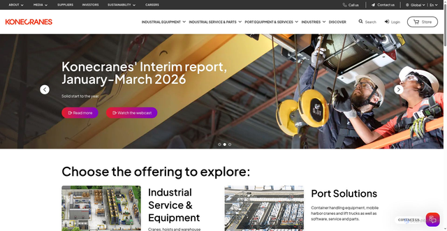 Security scan screenshot of https://www.konecranes.com