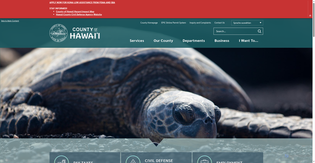 Security scan screenshot of https://www.hawaiicounty.gov/