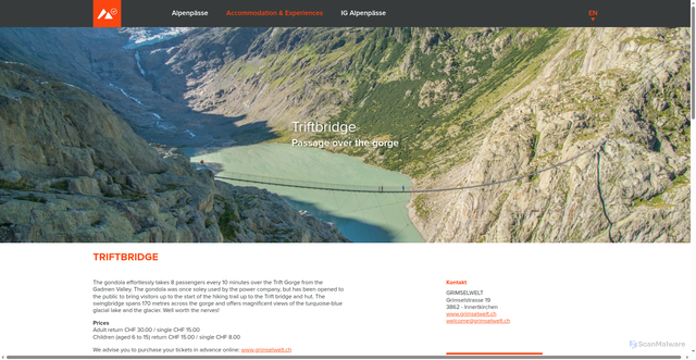 Security scan screenshot of alpen-paesse.ch