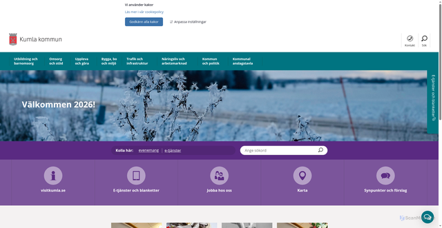 Security scan screenshot of https://www.kumla.se/