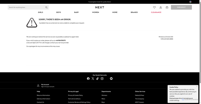 Security scan screenshot of https://www.next.com.az/en/brands/coach/f/brand-coach