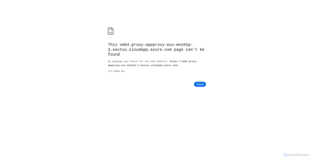 Security scan screenshot of https://vm64.proxy-appproxy-eus-mnz01p-3.eastus.cloudapp.azure.com