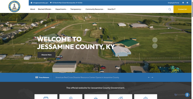 Security scan screenshot of https://jessamineky.gov/