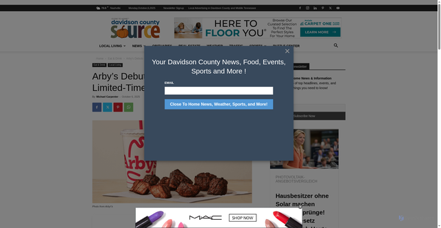 Security scan screenshot of https://davidsoncountysource.com/arby-s-debuts-steak-nuggets-for-a-limited-time/
