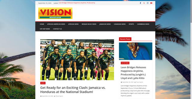 Security scan screenshot of https://visionnewspaper.ca/get-ready-for-an-exciting-clash-jamaica-vs-honduras-at-the-national-stadium/