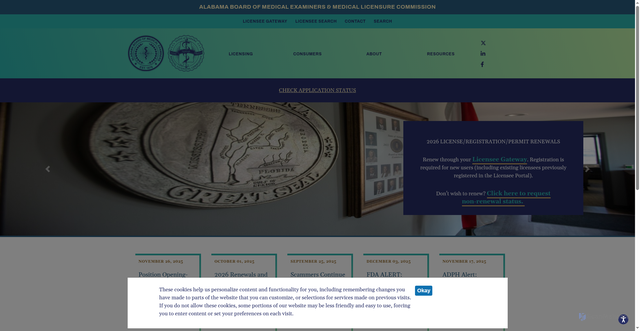 Security scan screenshot of https://www.albme.gov/